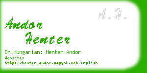 andor henter business card